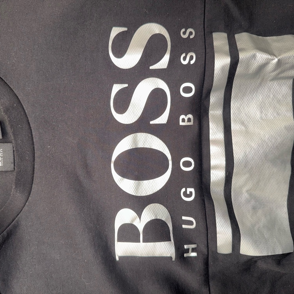 Hugo Boss Black Tee with Silver Logo
